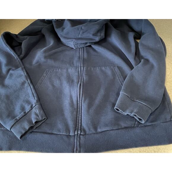 EUC Under Armour Men's Fleece Full-zip Hoodie, Navy Blue, Sz Large-Casual Active - Picture 6 of 11